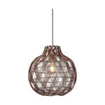 Good&Mojo Lampa Wisząca Mendoza Bambus Burgundy S | Nadaje Się Do 1x E27 