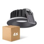 Opakowanie 4x Ledvance LED Spot Air Fix Aluminium Czarny 6W 510lm 36D - 930 Ciepła Biel | Aukko 68mm - IP65 - Najlepsze renderowanie kolorów - Ściemnianie