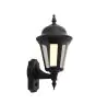 Ansell LED Światło ścienne Latina Latarnia Czarny - Nadaje się do E27 aż do 42W | IP65 - Czujnik ruchu i światła