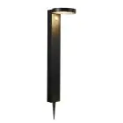 Nordlux Solar Lampa na postumencie Rica Okrągła Stal Nierdzewna Czarny 4.5W 400lm - 830 Ciepła Biel | Czujnik ruchu i Światła